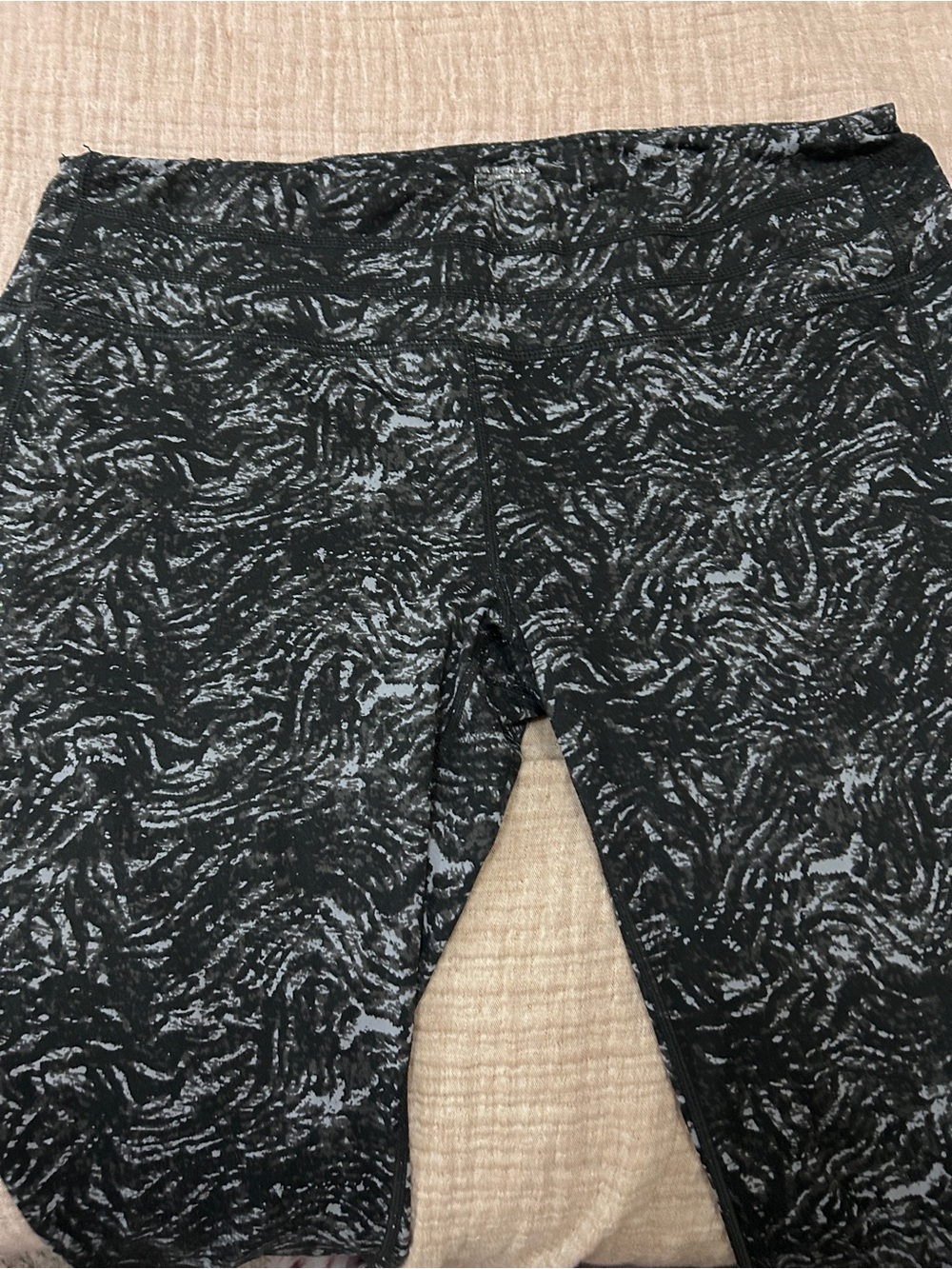 adidas Black & Gray Marbled Performance Leggings